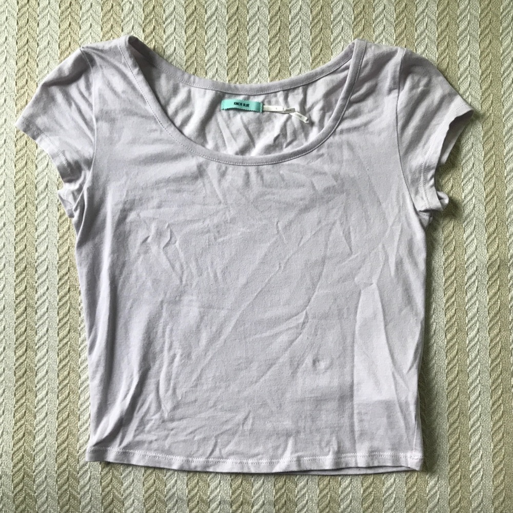 Urban Outfitters pale lavender cropped Tee